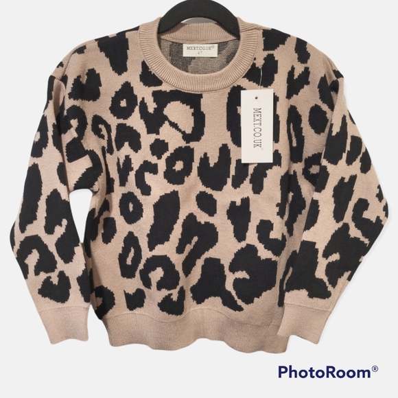 Girl's Leopard print sweater - Picture 3 of 5